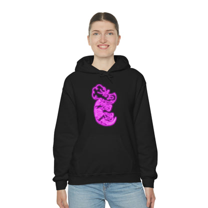 NEON Triceratops Skeleton Hoodie - Pink