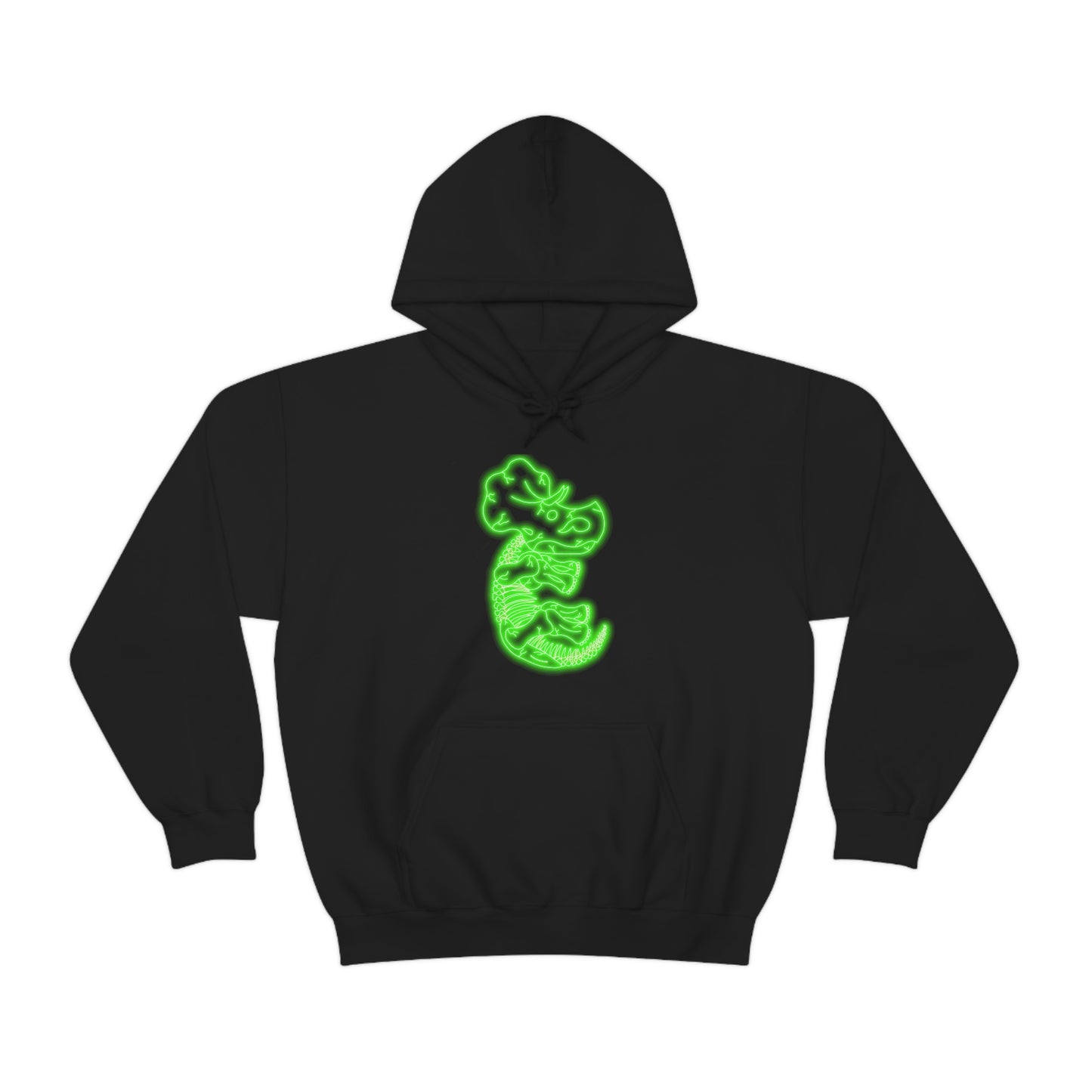 NEON Triceratops Skeleton Hoodie - Green