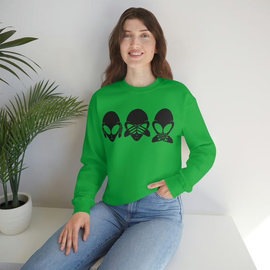 Alien Hear No Evil, See No Evil, Speak No Evil Sweatshirt