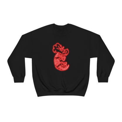 NEON Triceratops Skeleton Sweatshirt - Red