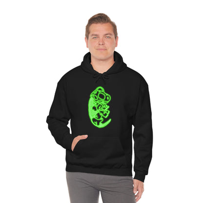 NEON Brachiosaurus Skeleton Hoodie - Green