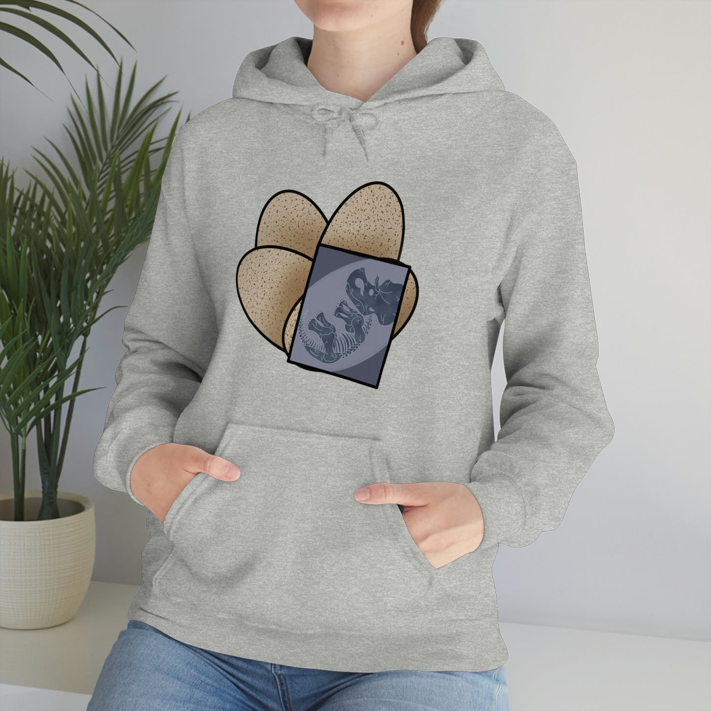 Dinosaur Eggs X-Ray Triceratops Hoodie