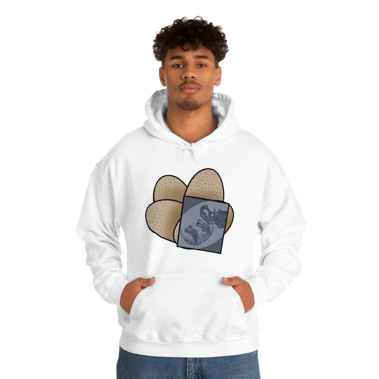 Dinosaur Eggs X-Ray Triceratops Hoodie