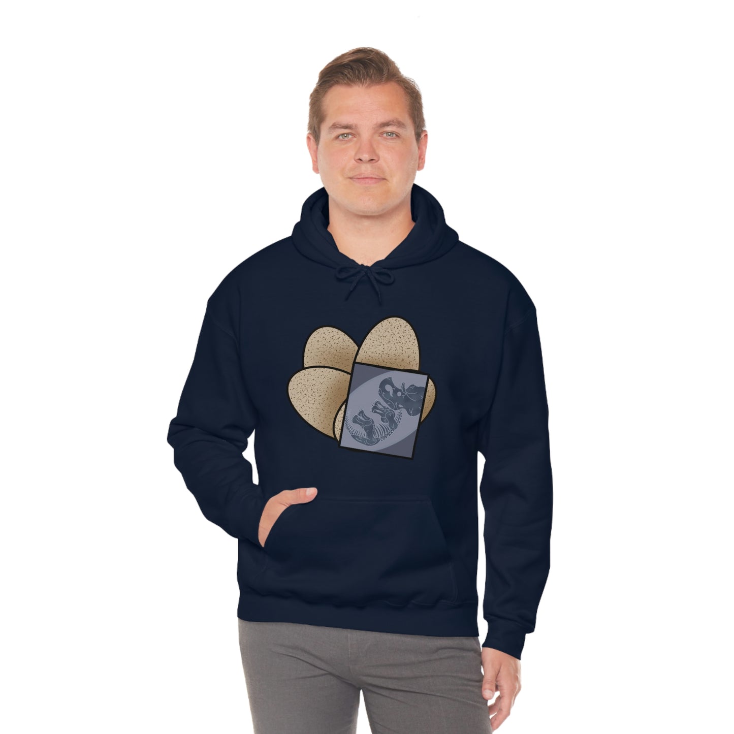 Dinosaur Eggs X-Ray Triceratops Hoodie