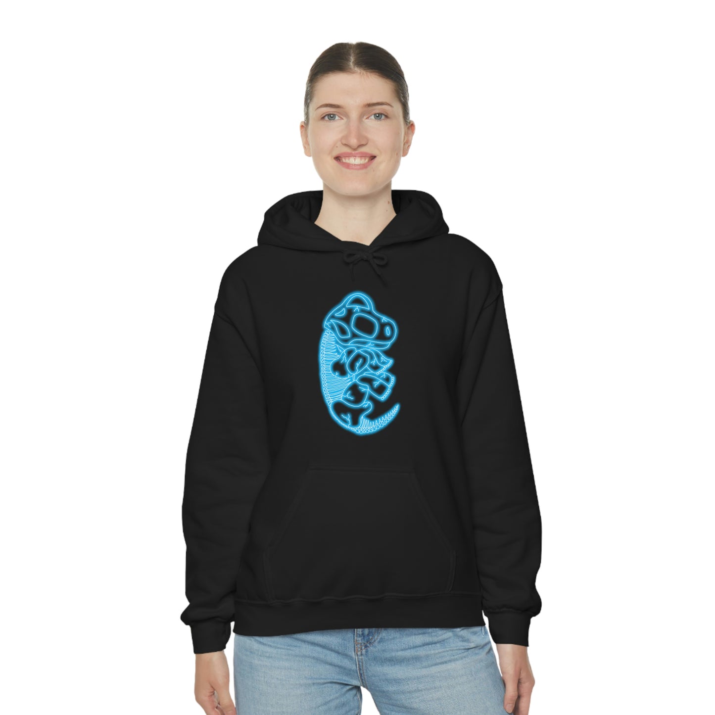 NEON Brachiosaurus Skeleton Hoodie - Blue