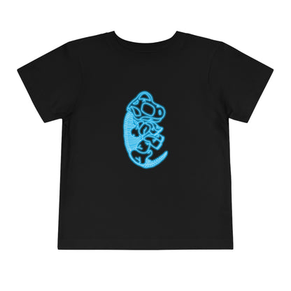 Toddler NEON Brachiosaurus Skeleton Tee - Blue