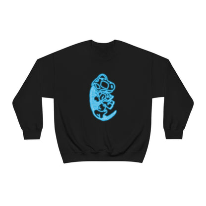 NEON Brachiosaurus Skeleton Sweatshirt - Blue