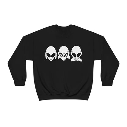 Alien Hear No Evil, See No Evil, Speak No Evil Sweatshirt