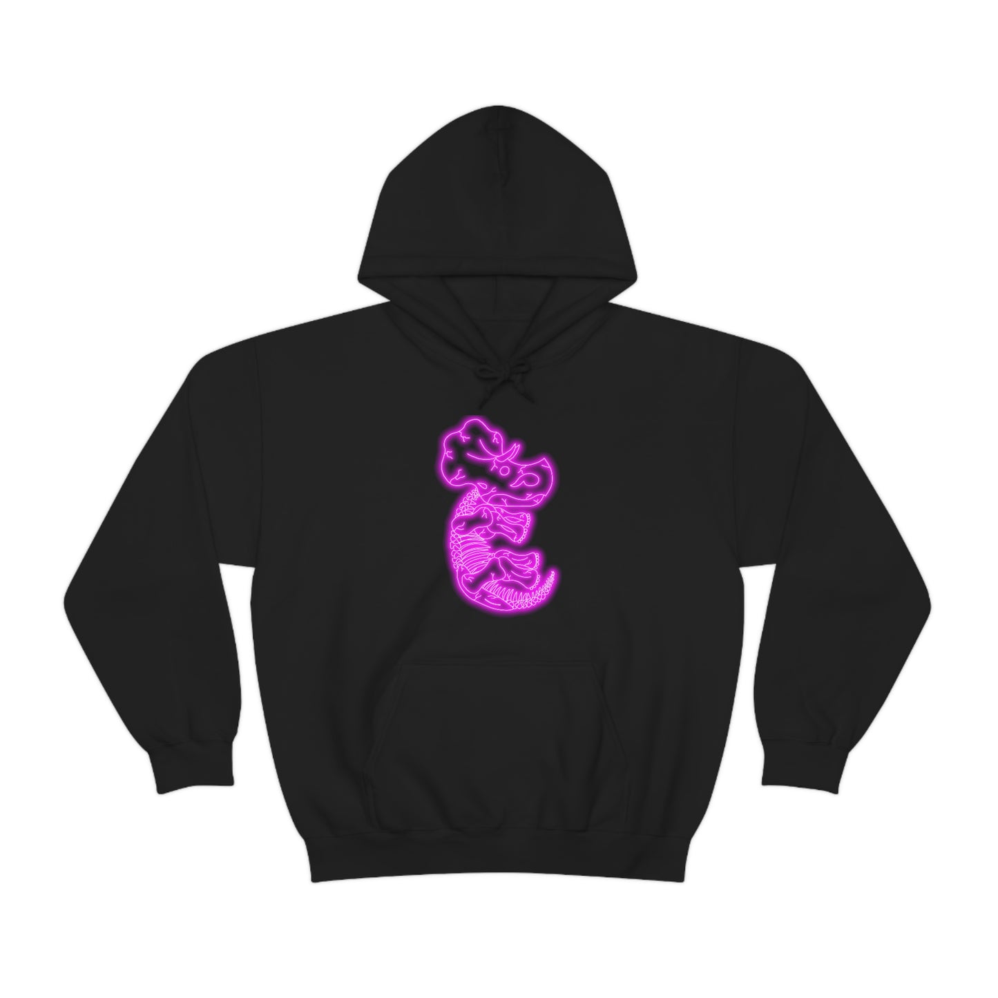 NEON Triceratops Skeleton Hoodie - Pink