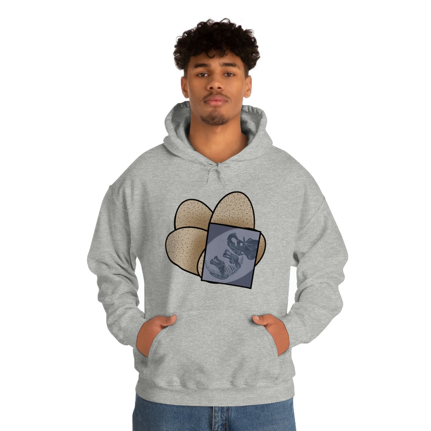 Dinosaur Eggs X-Ray Triceratops Hoodie