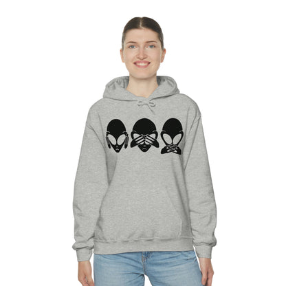 Alien Hear No Evil, See No Evil, Speak No Evil Hoodie