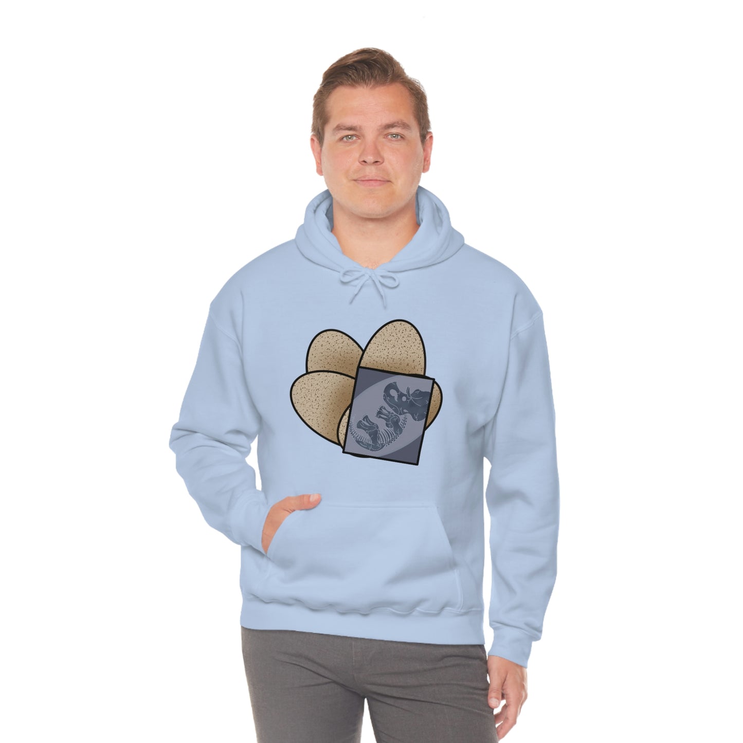 Dinosaur Eggs X-Ray Triceratops Hoodie