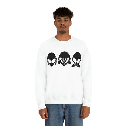 Alien Hear No Evil, See No Evil, Speak No Evil Sweatshirt