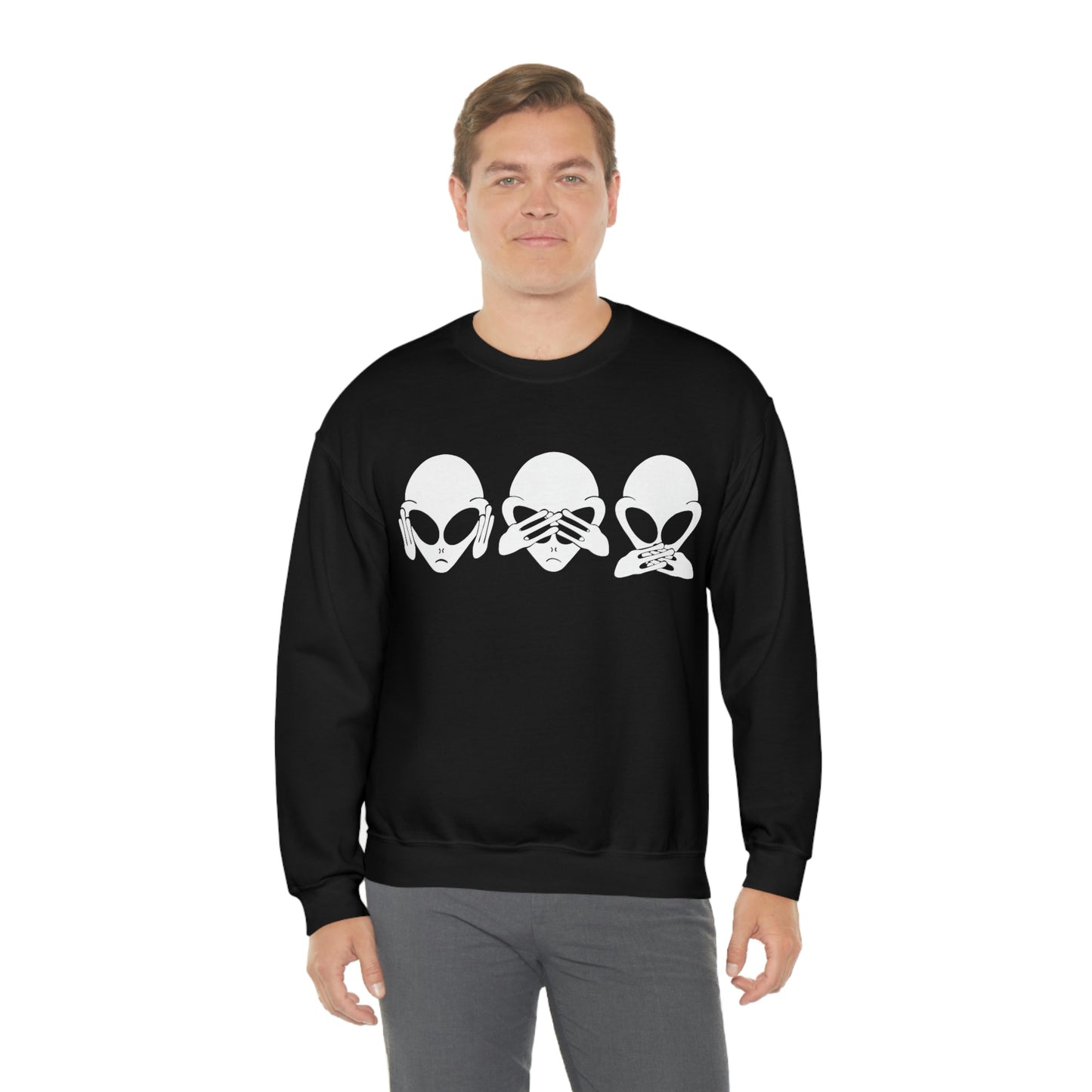 Alien Hear No Evil, See No Evil, Speak No Evil Sweatshirt