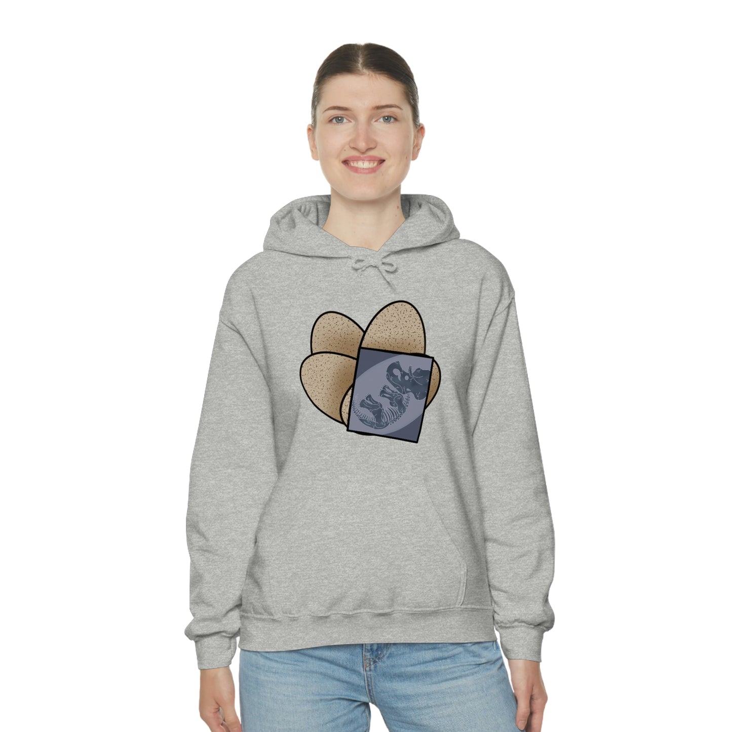 Dinosaur Eggs X-Ray Triceratops Hoodie