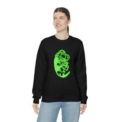 NEON Brachiosaurus Skeleton Sweatshirt - Green