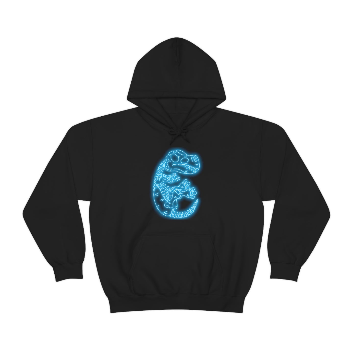 NEON T-Rex Skeleton Hoodie - Blue