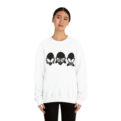 Alien Hear No Evil, See No Evil, Speak No Evil Sweatshirt