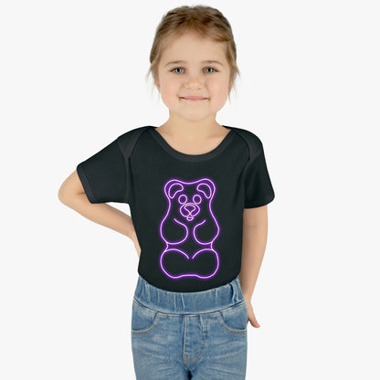 Infant NEON Gummy Bear Body Suit - Purple