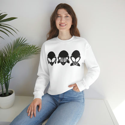 Alien Hear No Evil, See No Evil, Speak No Evil Sweatshirt