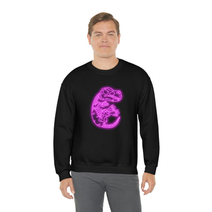 NEON T-Rex Skeleton Sweatshirt - Pink