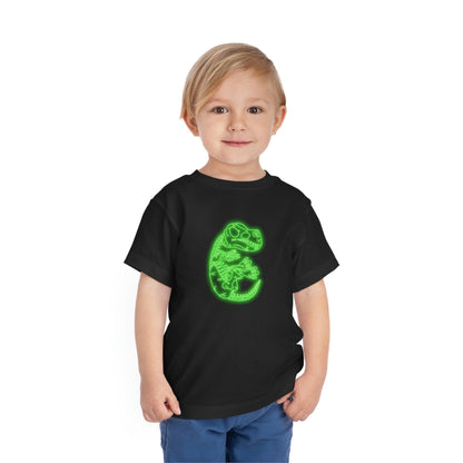 Toddler NEON T-Rex Skeleton Tee - Green