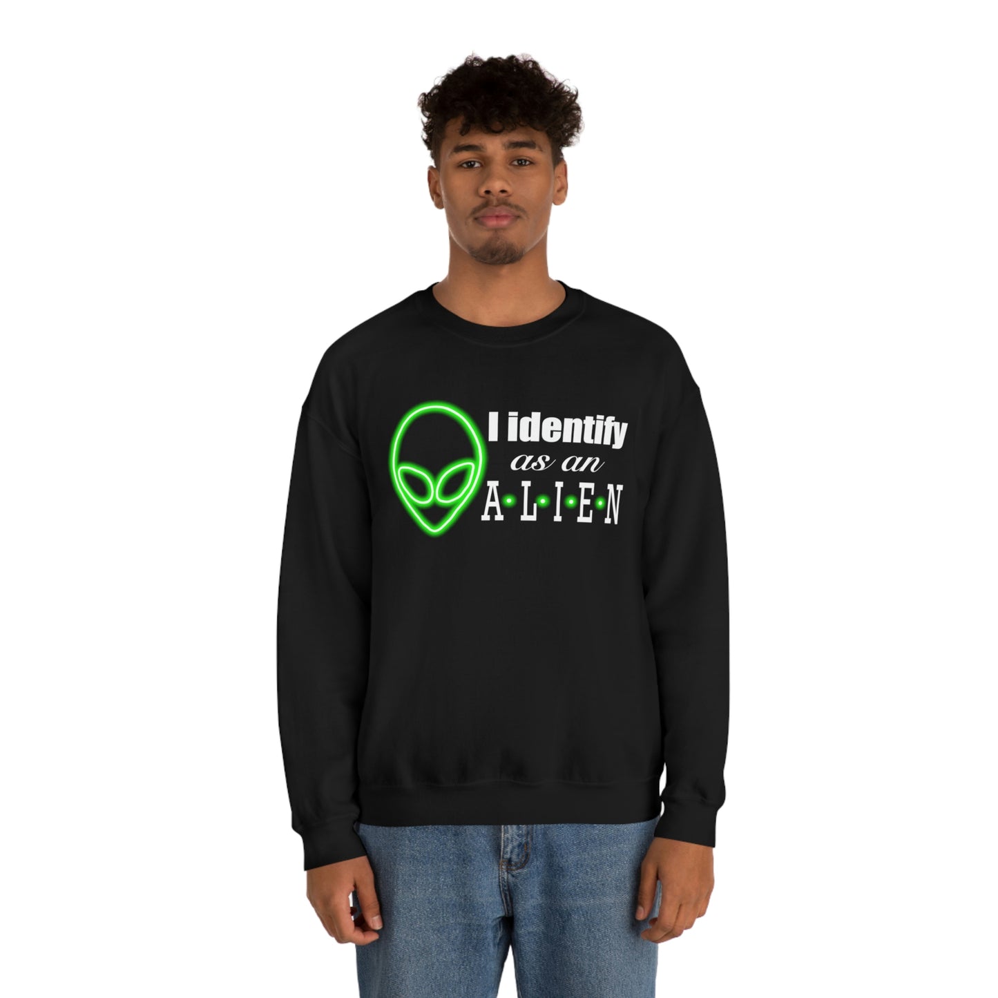 NEON I Identify As An Alien Sweatshirt