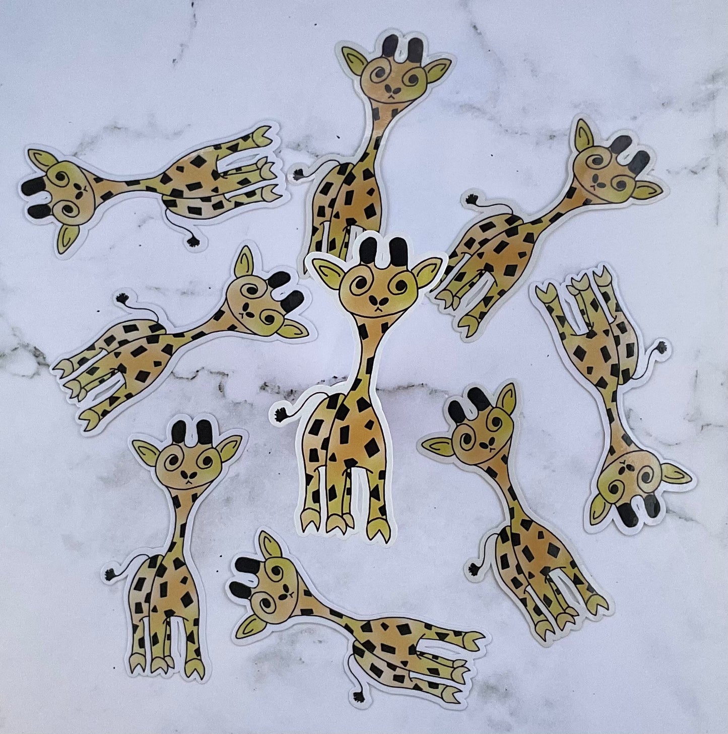 Swirly Face Animal Stickers