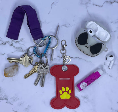 Doggie Bone Chapstick Keychain