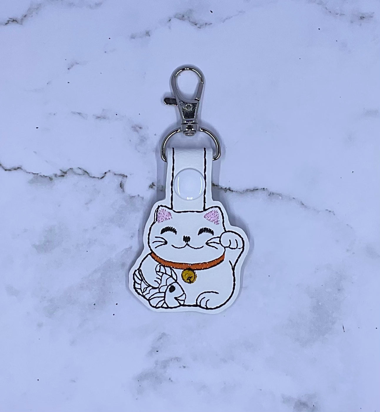 Lucky Kitty Cat Keychain