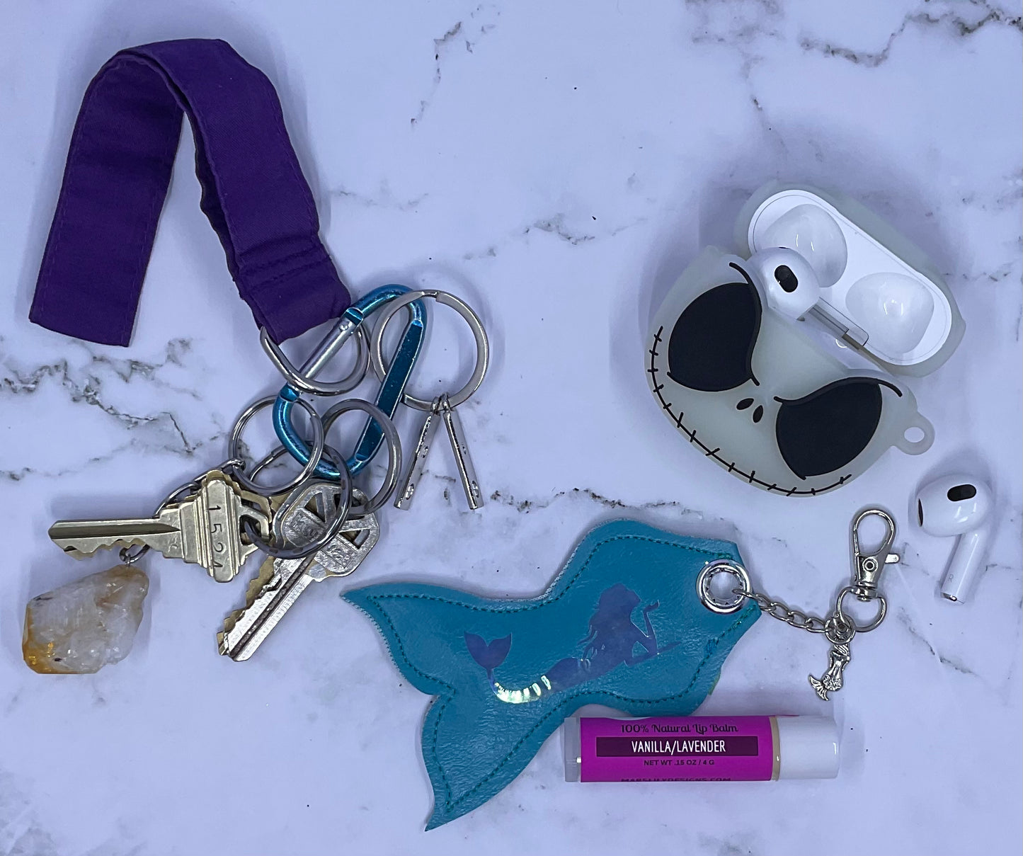 Mermaid Chapstick Keychain