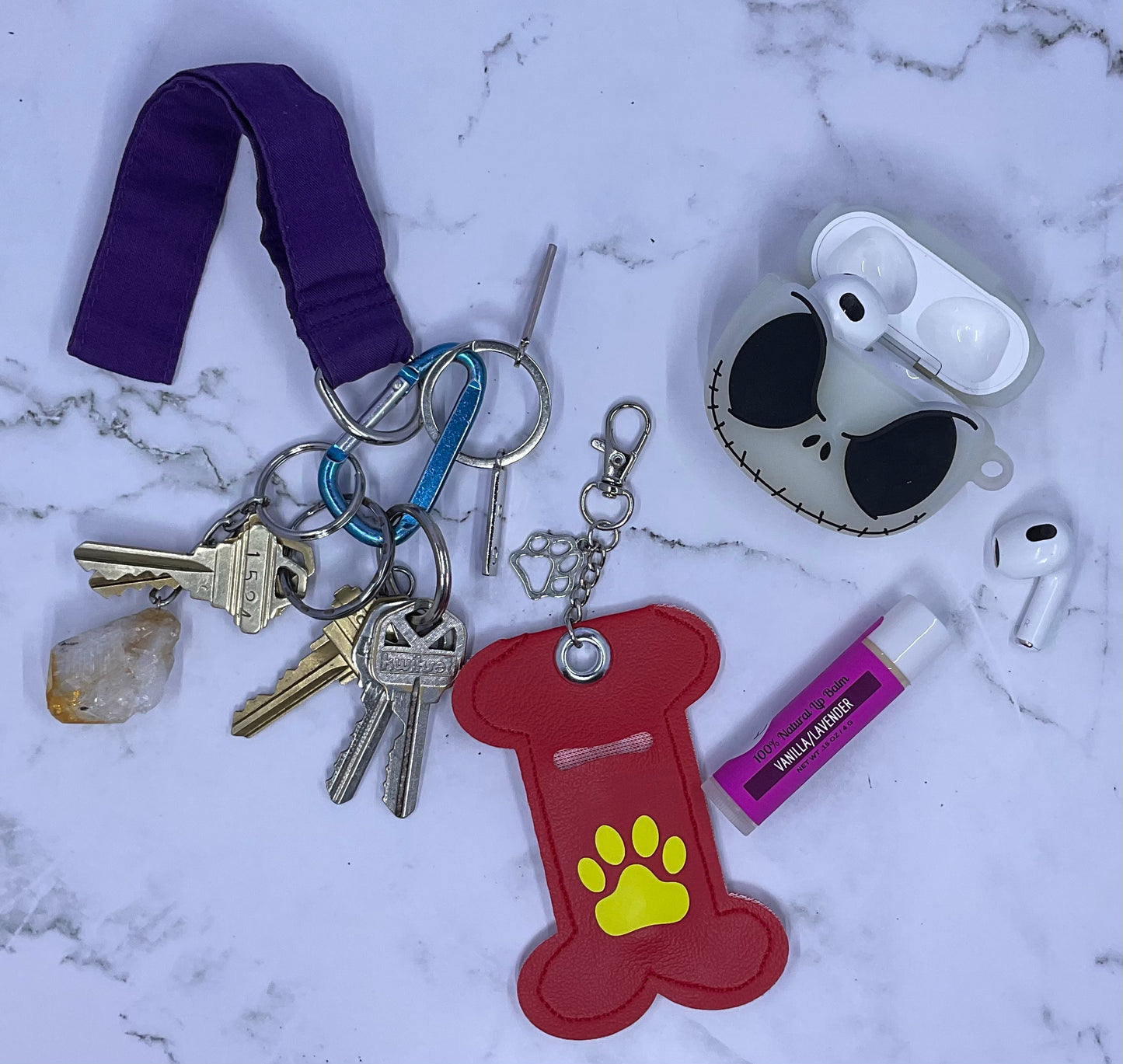 Doggie Bone Chapstick Keychain