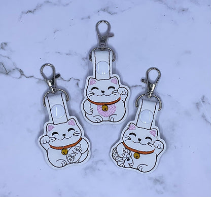 Lucky Kitty Cat Keychain