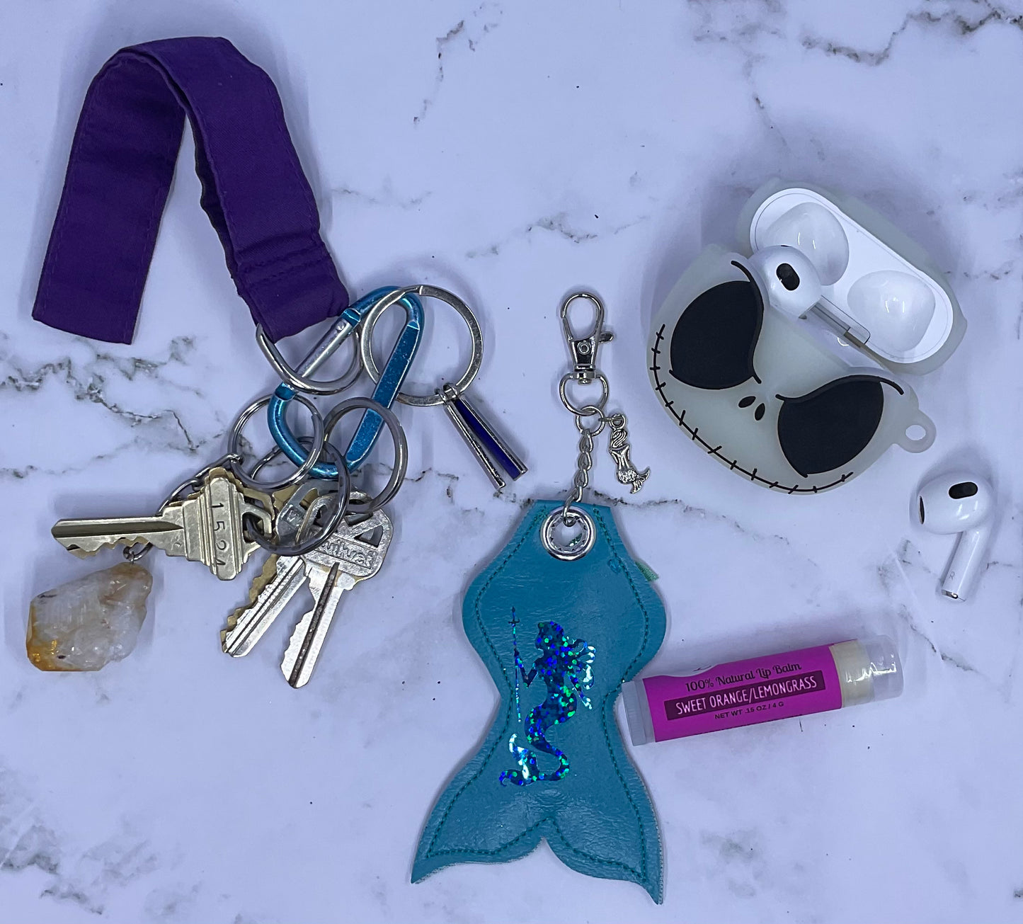 Mermaid Chapstick Keychain