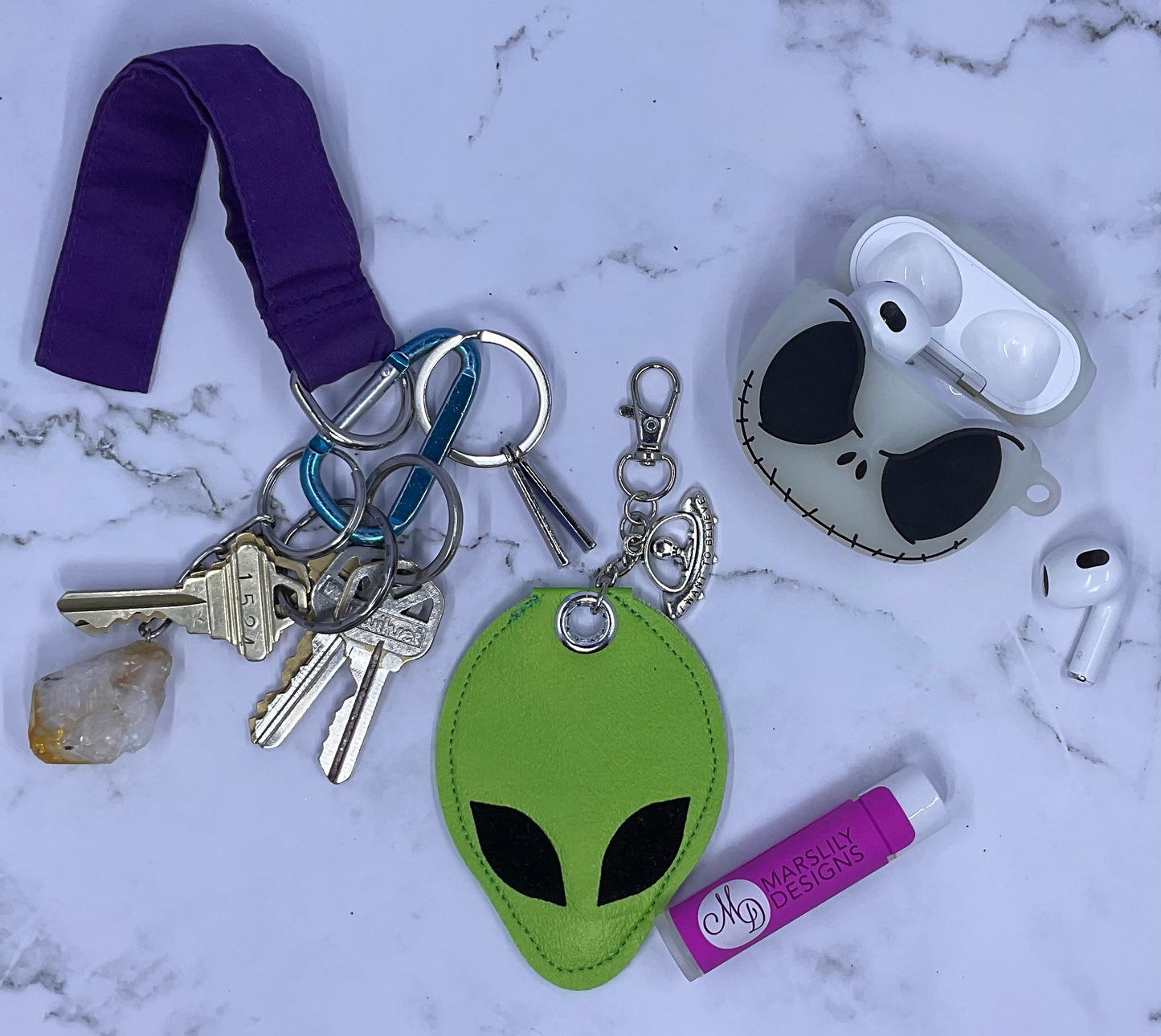 Alien Chapstick Keychain