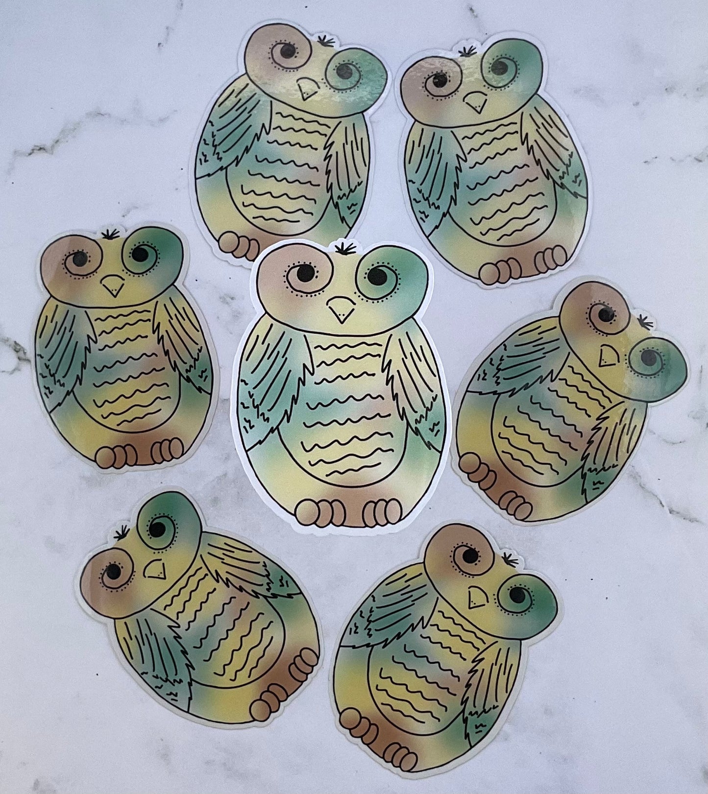 Swirly Face Animal Stickers