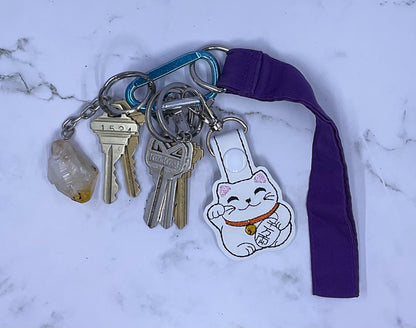 Lucky Kitty Cat Keychain