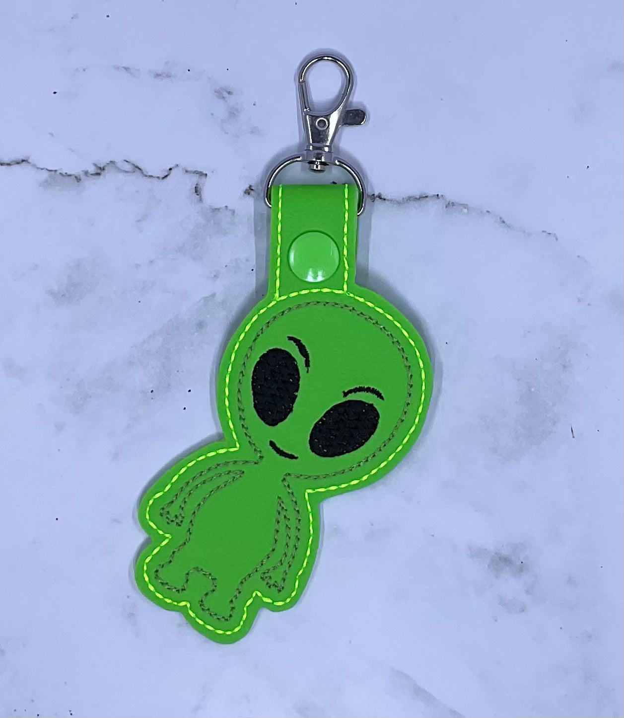 Alien Embroidery Keychain