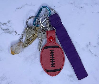 Football Embroidery Keychain