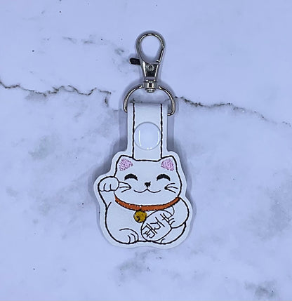 Lucky Kitty Cat Keychain