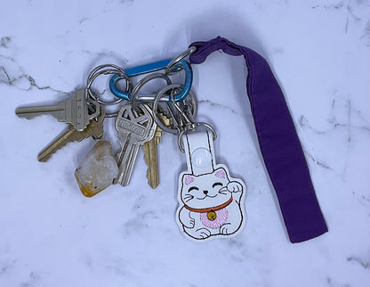 Lucky Kitty Cat Keychain