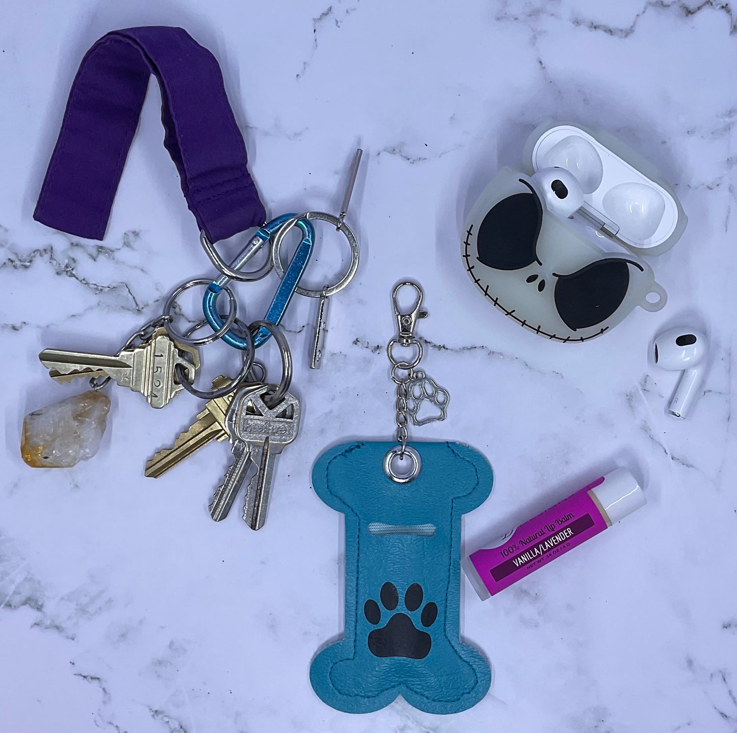 Doggie Bone Chapstick Keychain