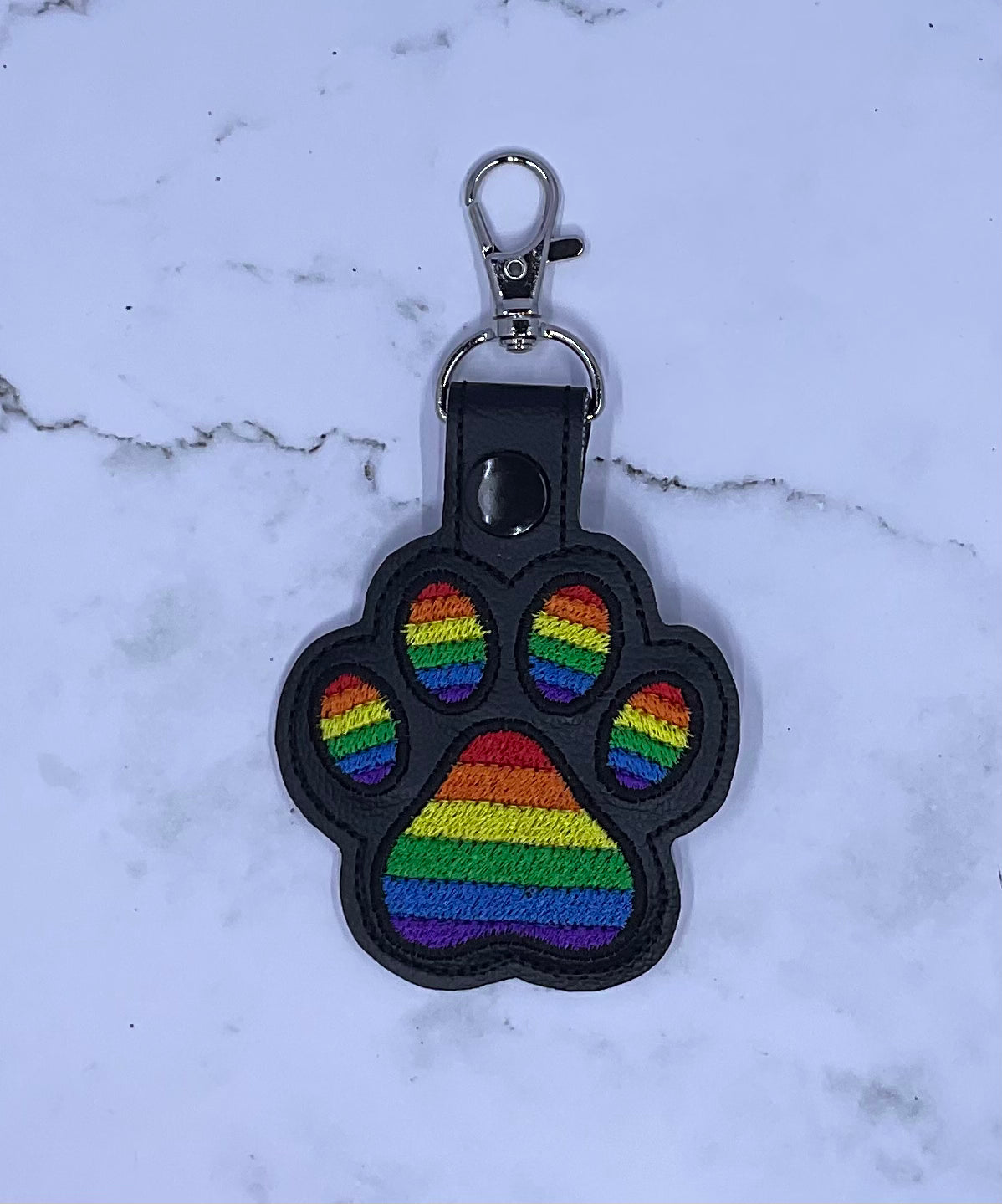 PRIDE Paw Keychains