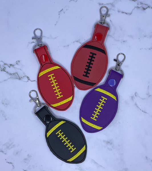 Football Embroidery Keychain