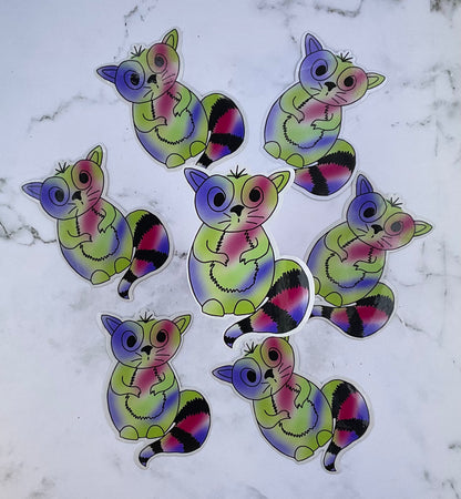 Swirly Face Animal Stickers