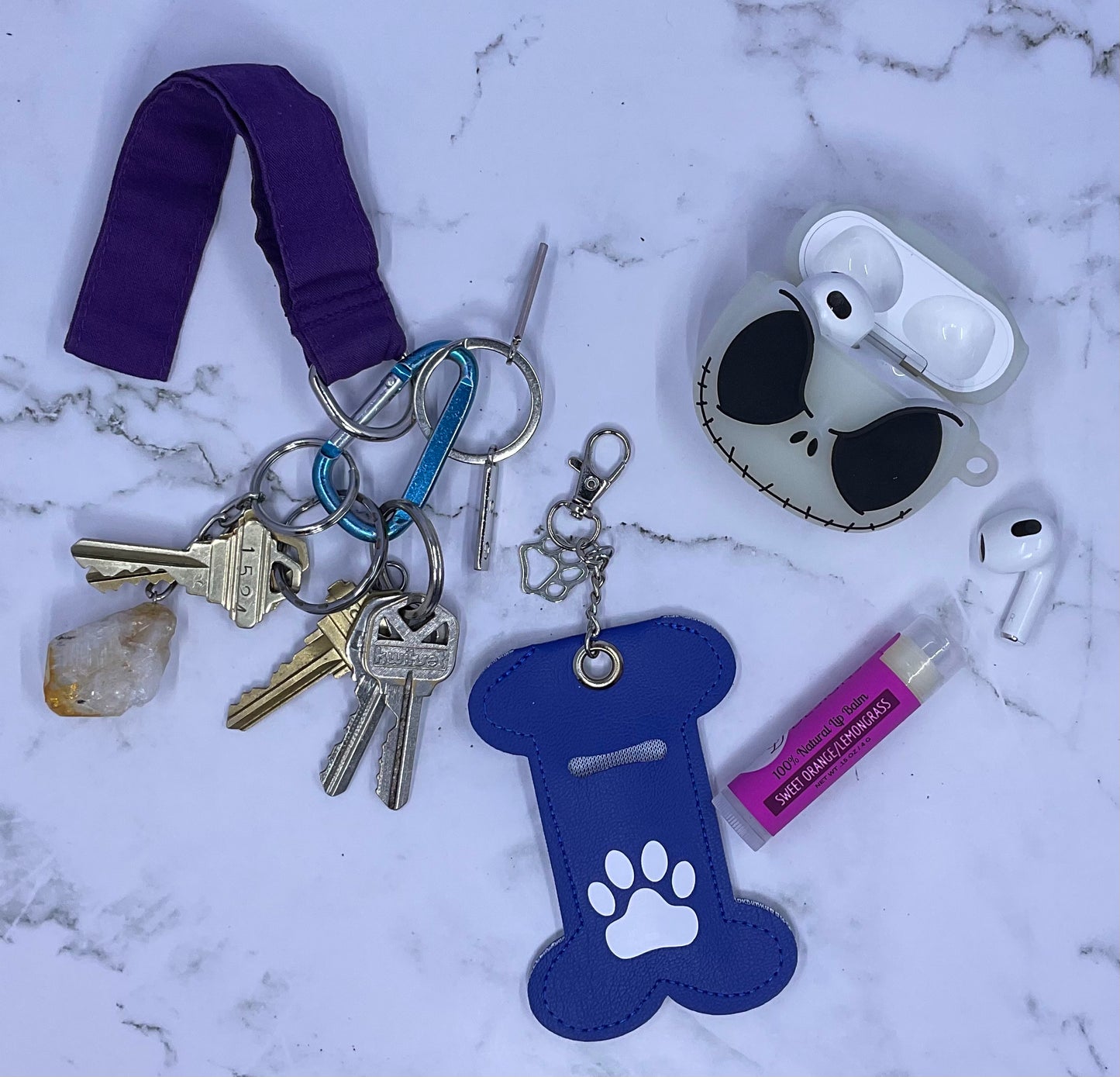 Doggie Bone Chapstick Keychain