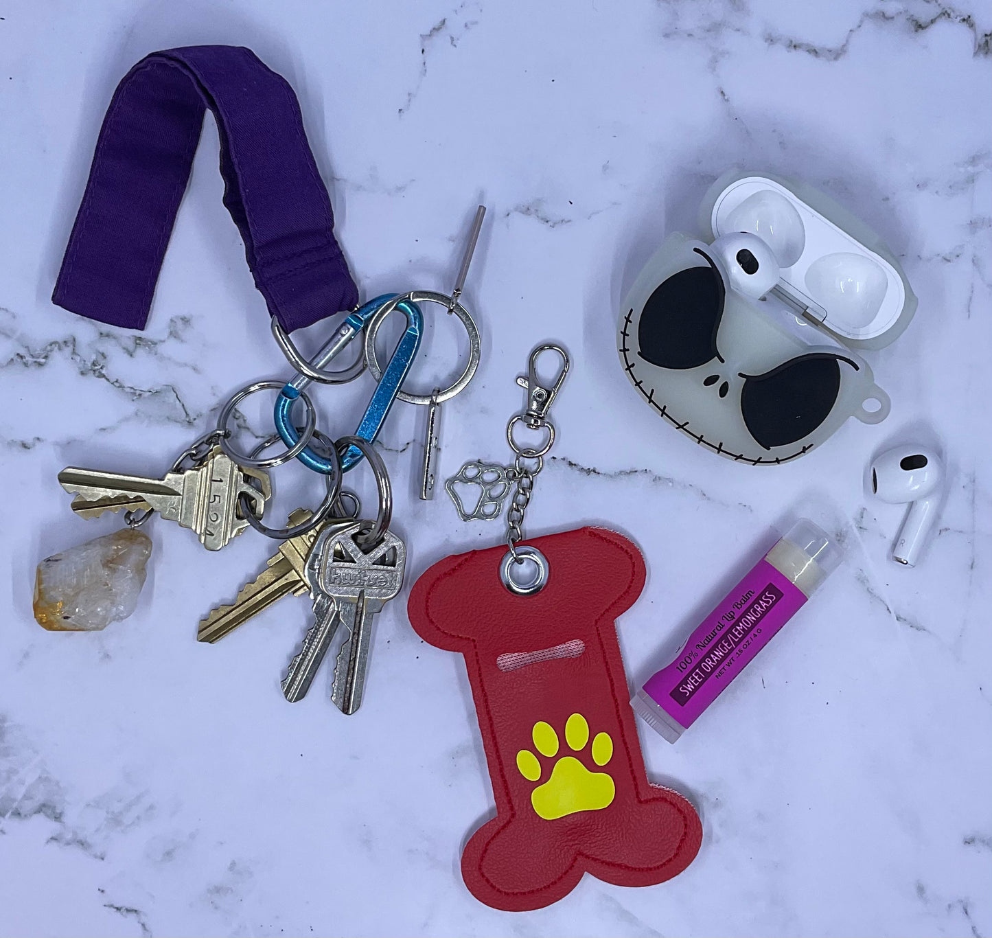 Doggie Bone Chapstick Keychain