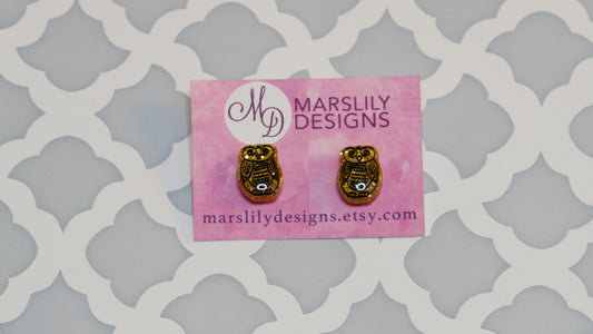 Swirly Face Animal Earrings